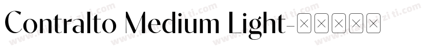 Contralto Medium Light字体转换